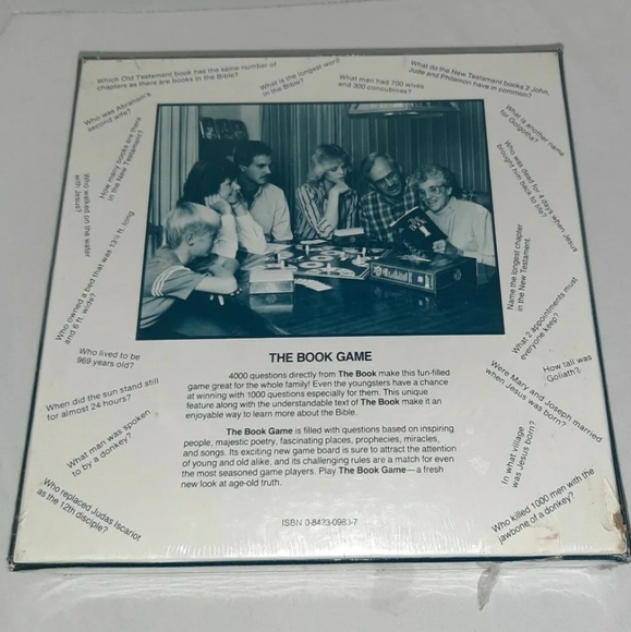 Vintage The Book Game (1984) Rare OOP Bible Based Trivia Board Game New Sealed - Picture 2 of 4